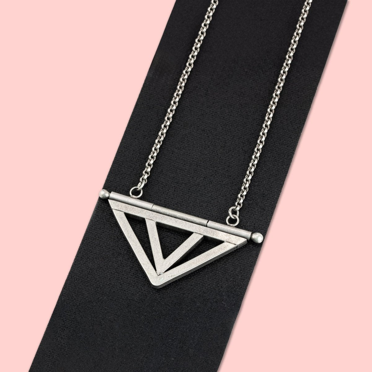 The Vault Necklace | Large Chevron Hinge Statement Necklace | Inspired By Cathedral Architecture