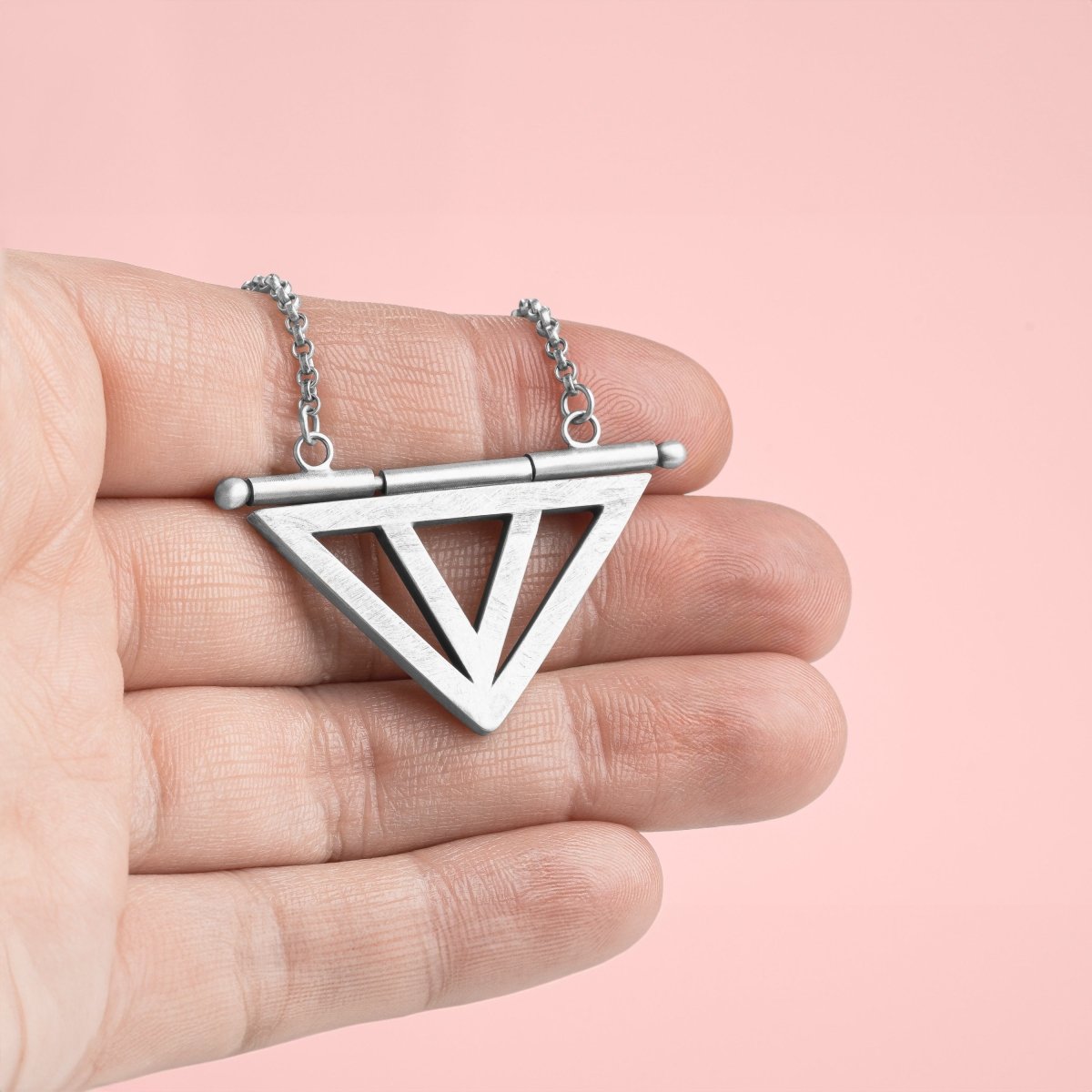 The Vault Necklace | Large Chevron Hinge Statement Necklace | Inspired By Cathedral Architecture