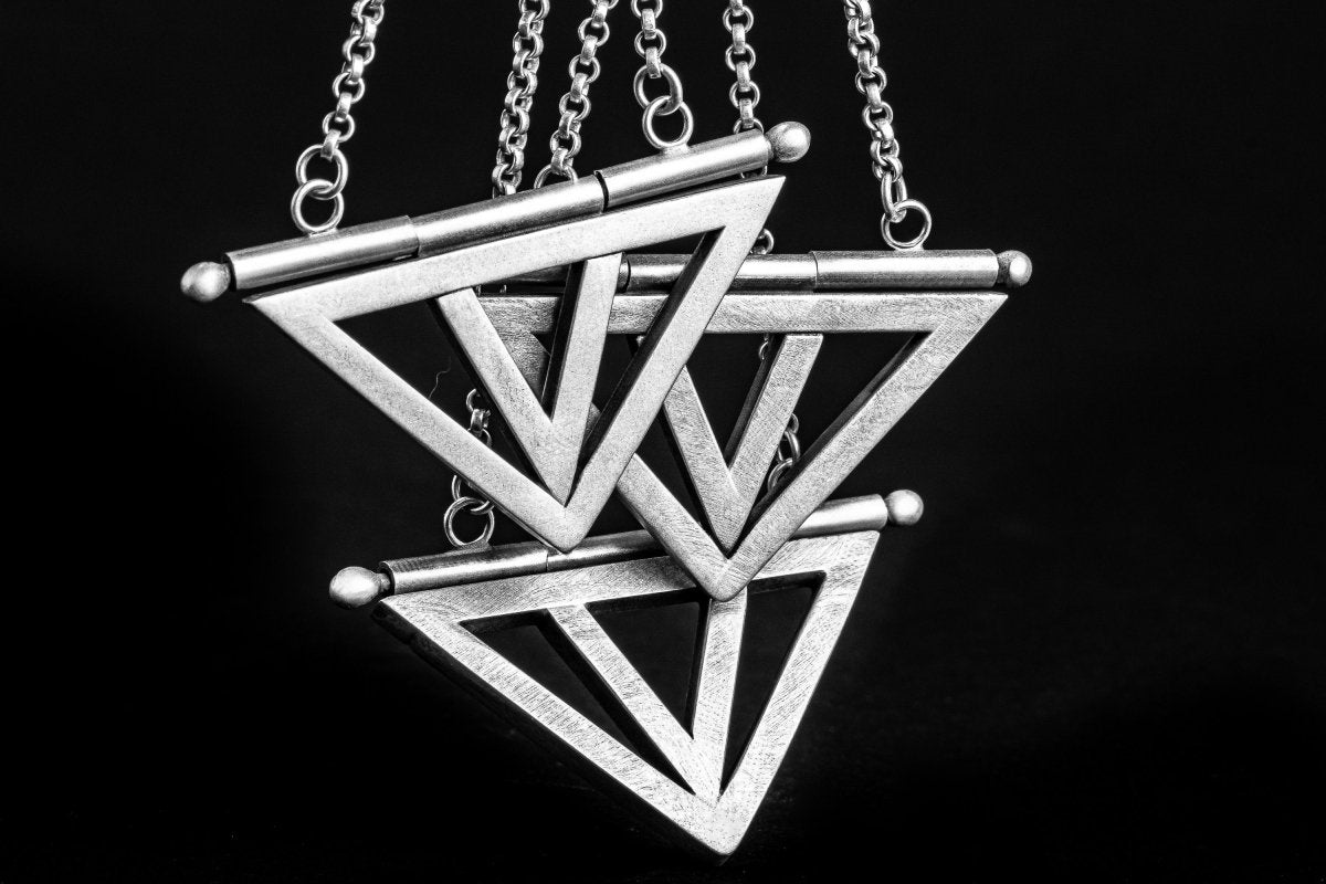 The Vault Necklace | Large Chevron Hinge Statement Necklace | Inspired By Cathedral Architecture