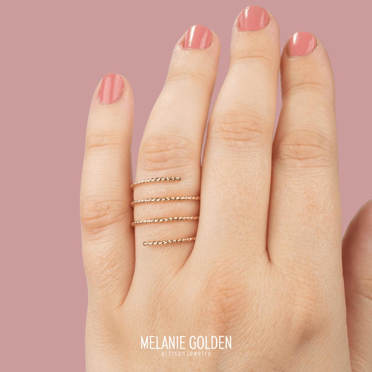 Twisted Double Spiral Ring | Silver Gold Or Rose Gold Adjustable Minimalist Boho Bohemian Rope Spiral Twist Coil Spring Bypass Ring