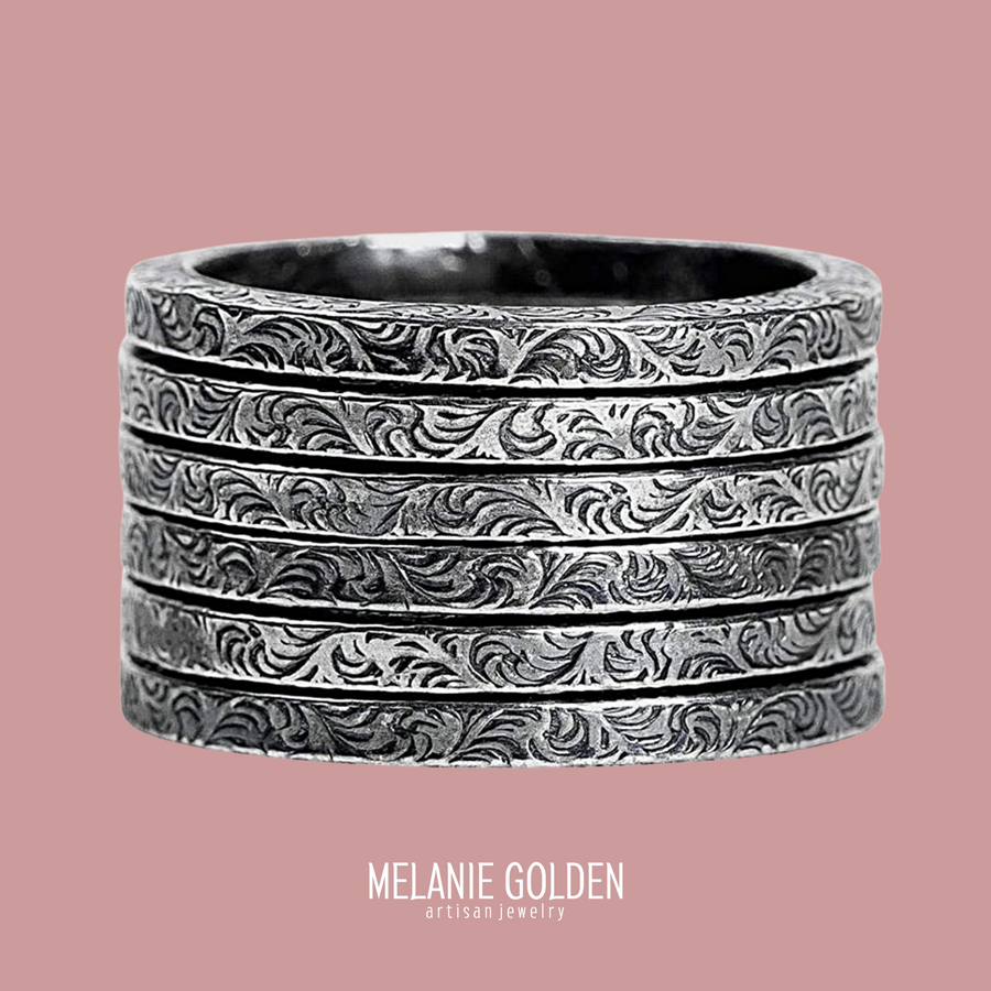 Paisley Stacking Ring - Melanie Golden Jewelry - ring size, rings, silver, stacking rings