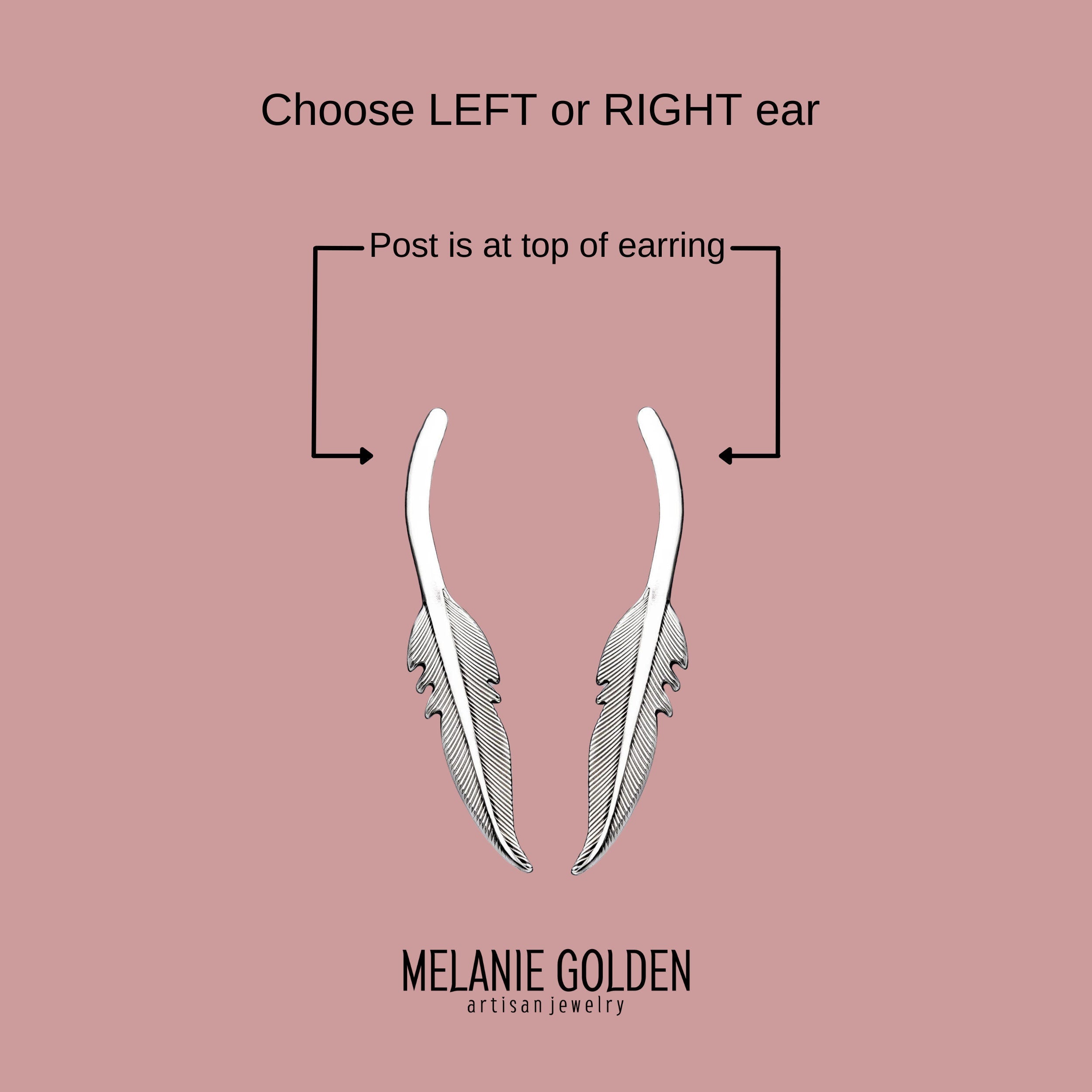 Feather Cartilage Earring - Melanie Golden Jewelry - cartilage earrings, earrings, fauna, piercings