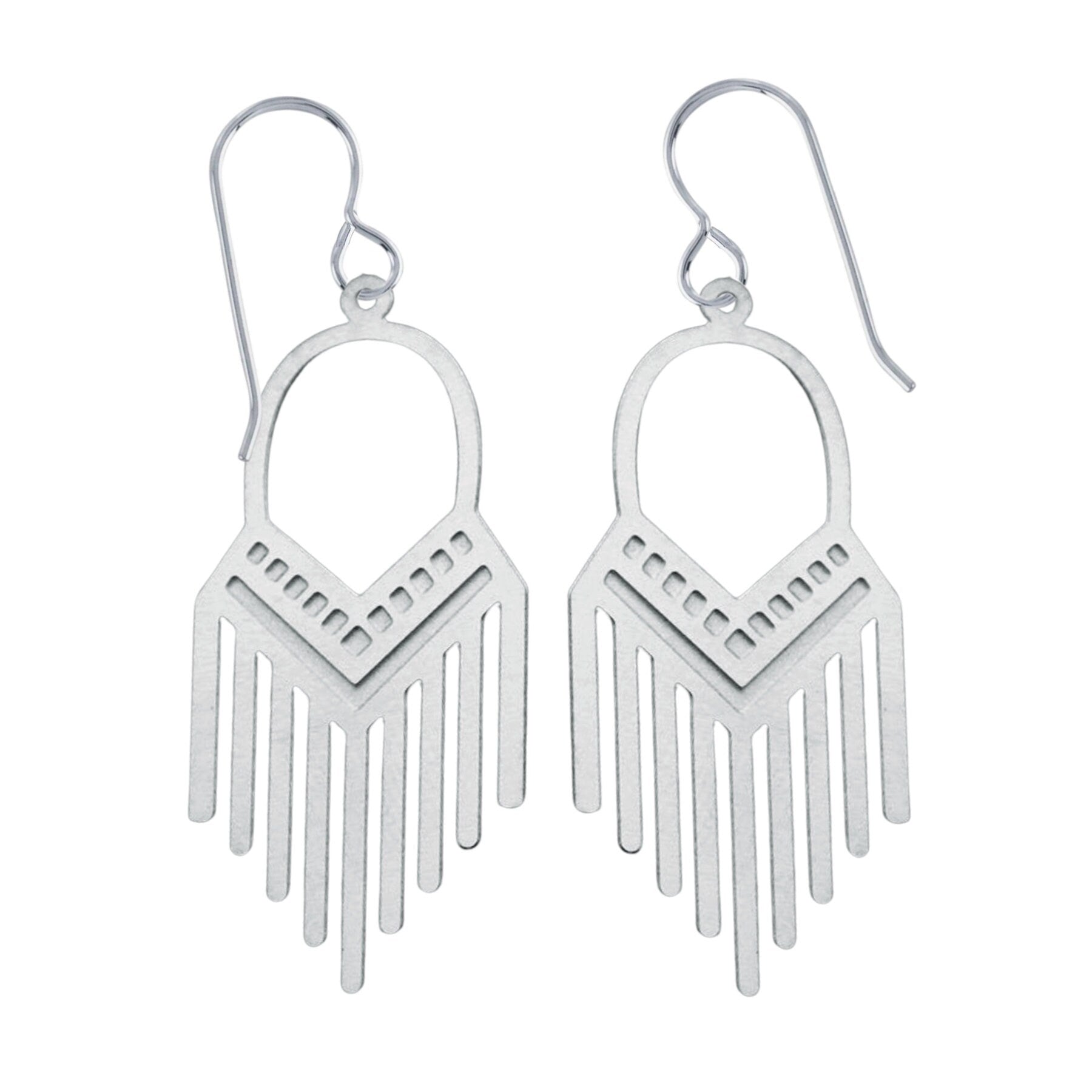Geometric Fringe Earrings - Melanie Golden Jewelry - dangle earrings, earrings