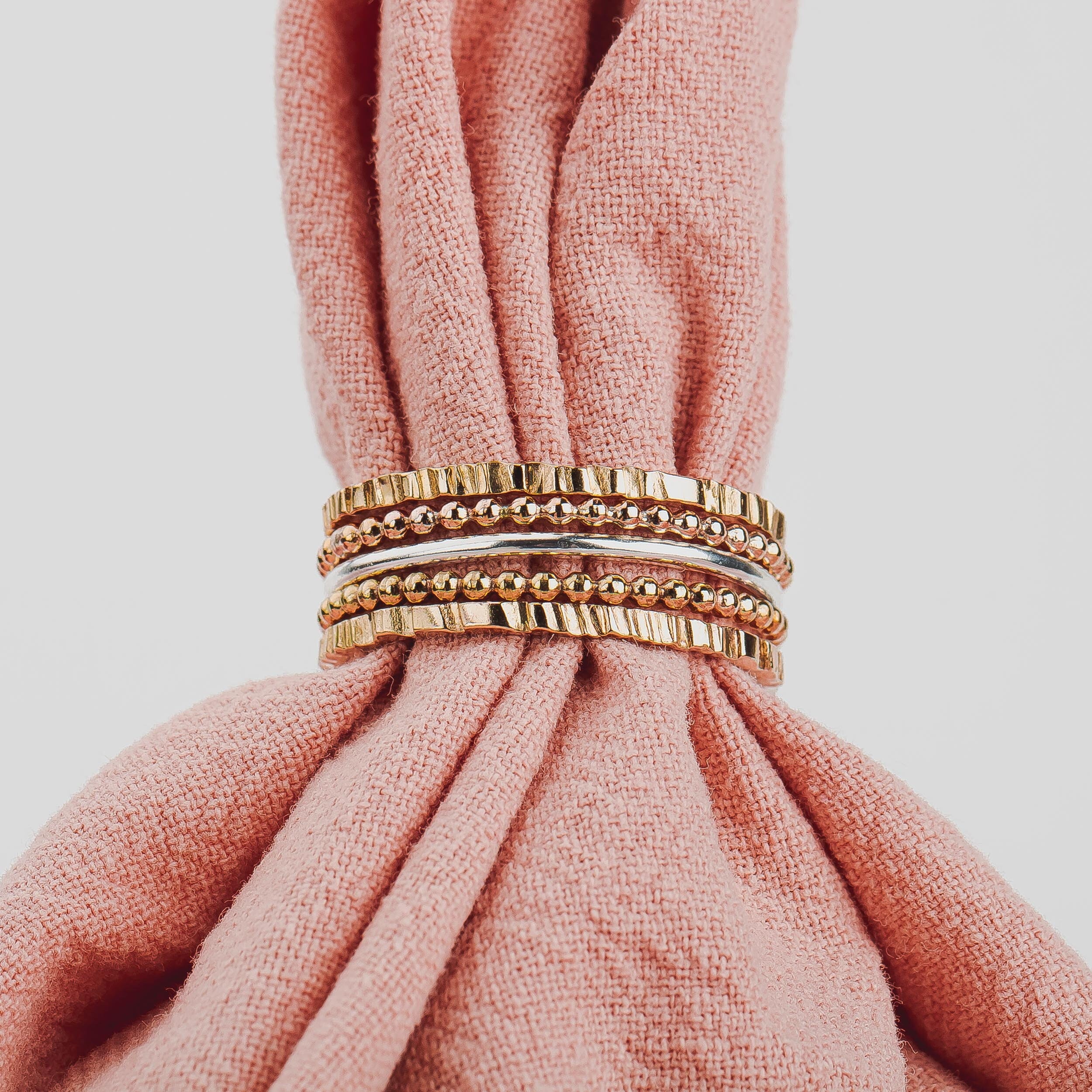 The Riley Stack - Melanie Golden Jewelry - _badge_new, everyday essentials, new, rings, stacking rings