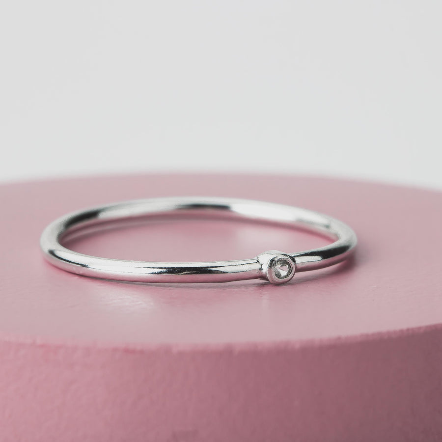 White Diamond Stacking Rings - Melanie Golden Jewelry - christmas, diamond, diamond rings, for the bride, love, rings, stacking rings