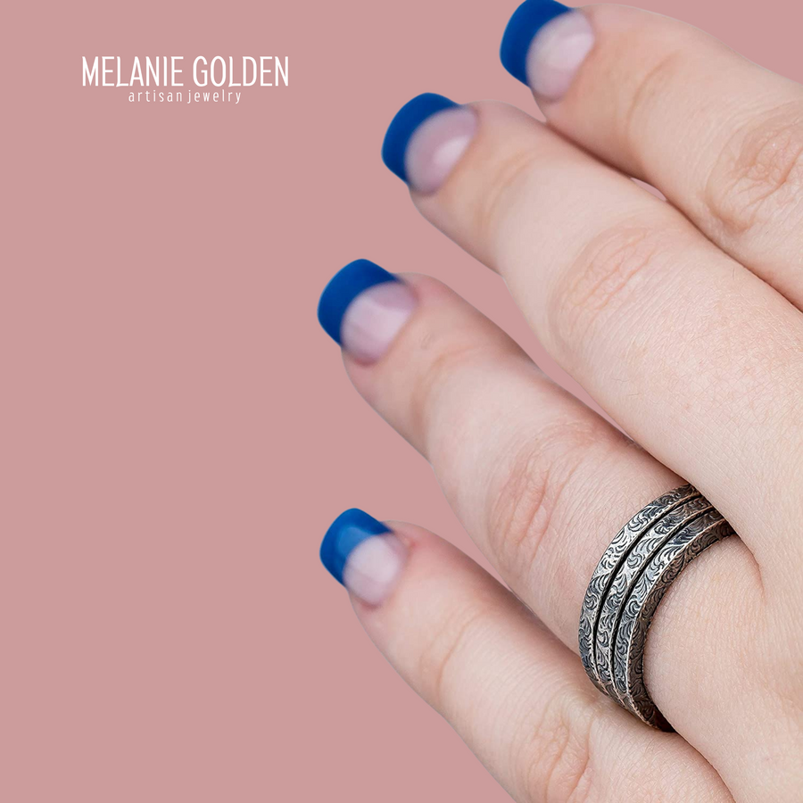 Paisley Stacking Ring - Melanie Golden Jewelry - ring size, rings, silver, stacking rings