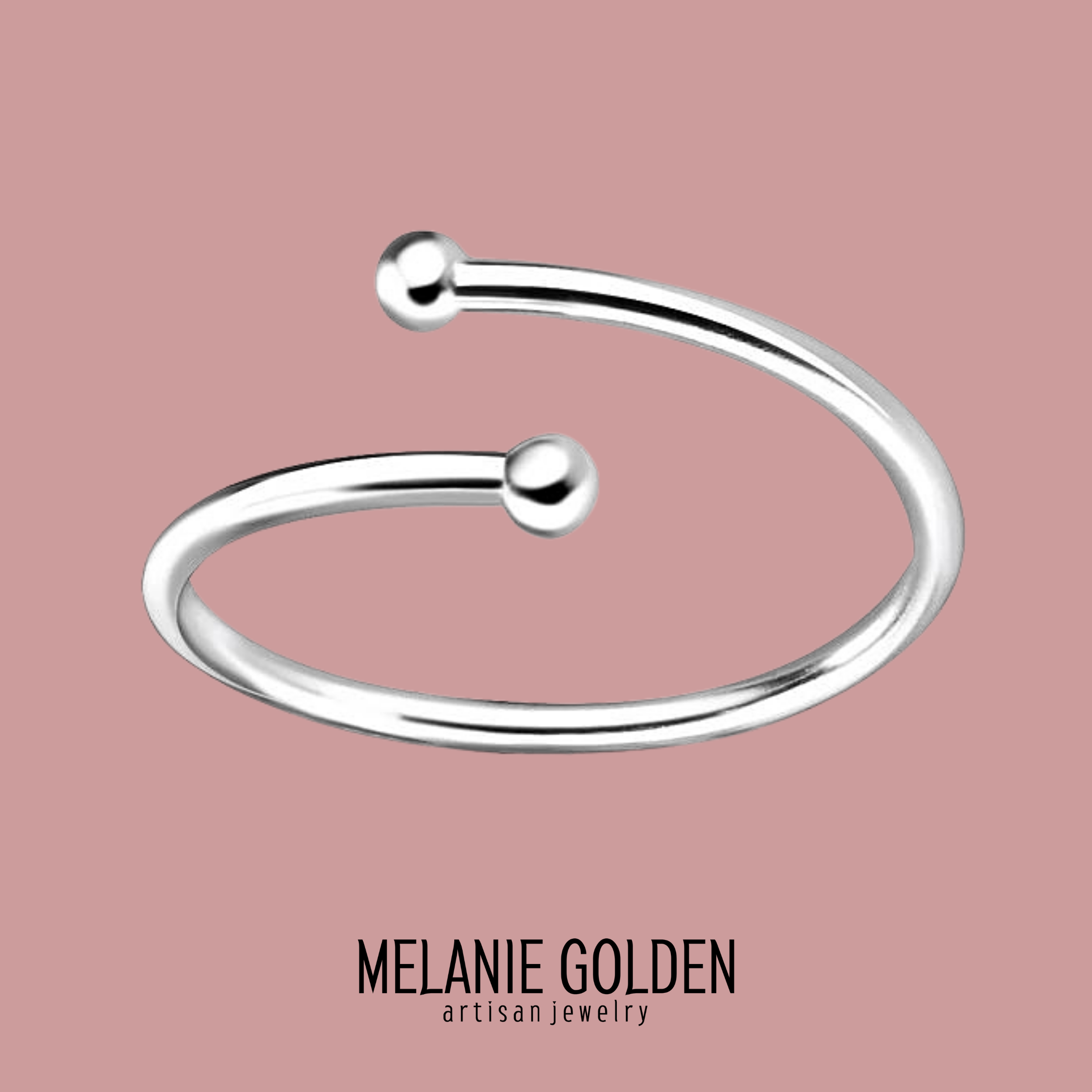 Bypass Ring - Melanie Golden Jewelry - everyday essentials, ring band, rings, silver