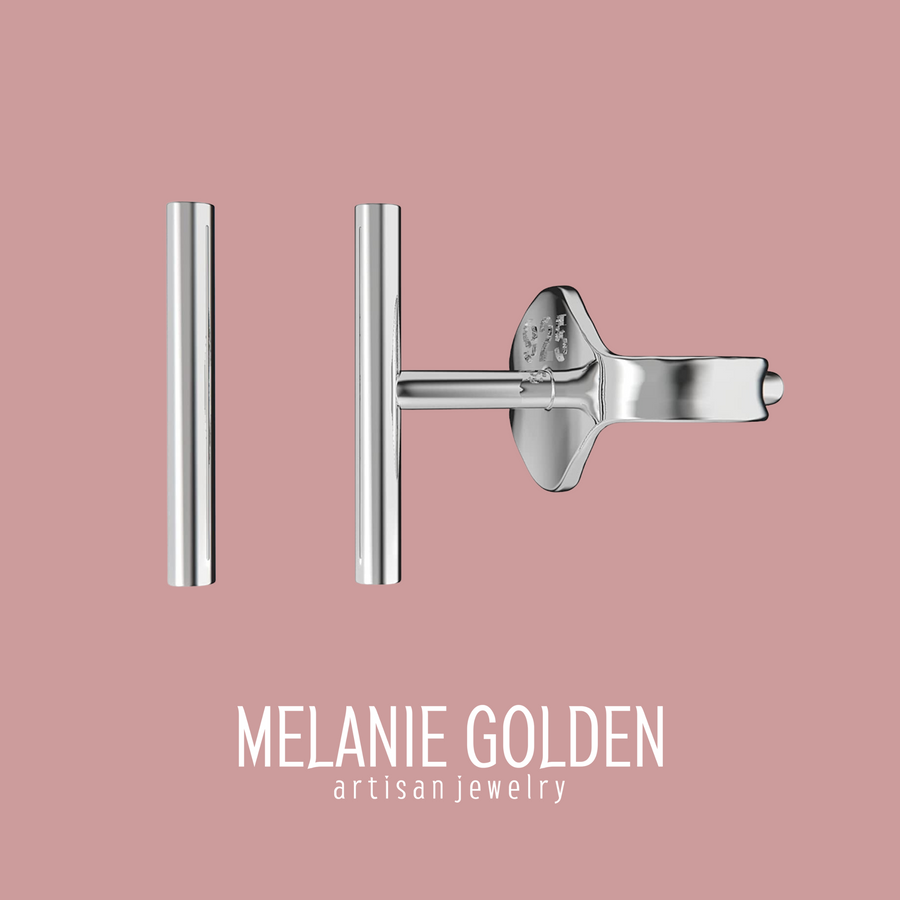 Mini Line Stud Earrings - Melanie Golden Jewelry - earrings, minimal, minimal jewelry, post earrings, stud, stud earrings, studs