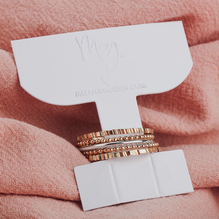 The Riley Stack - Melanie Golden Jewelry - _badge_new, everyday essentials, new, rings, stacking rings