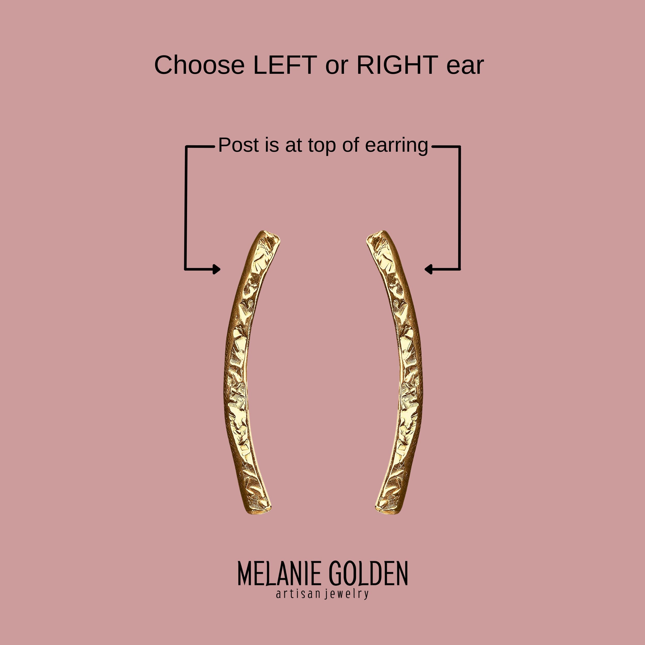 Raw Silk Cartilage Bar Earring | 14K Gold Fill - Melanie Golden Jewelry - _badge_bestseller, bestseller, cartilage earrings, earrings, piercings
