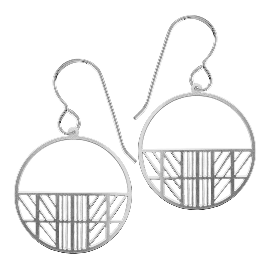 Geometric Circle Earrings - Melanie Golden Jewelry - dangle earrings, Earrings