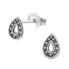 Beaded Teardrop Stud Earrings - Melanie Golden Jewelry