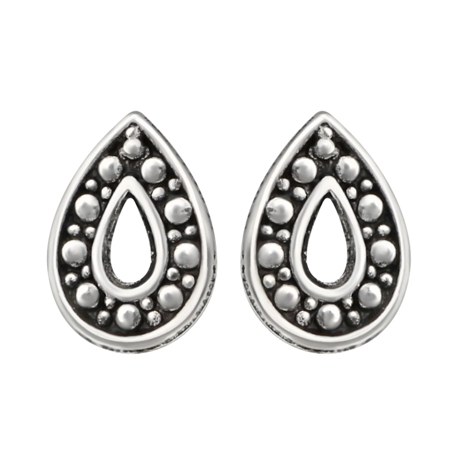 Beaded Teardrop Stud Earrings - Melanie Golden Jewelry - earring, earrings, minimal, minimal jewelry, mothers day, post earrings, stud, stud earrings