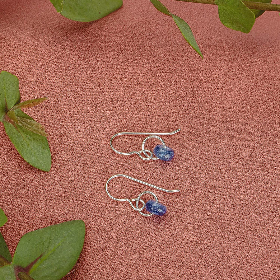 Blue Kyanite Orbit Earrings - Melanie Golden Jewelry