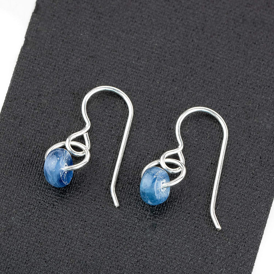 Blue Kyanite Orbit Earrings - Melanie Golden Jewelry - dangle earrings, earrings