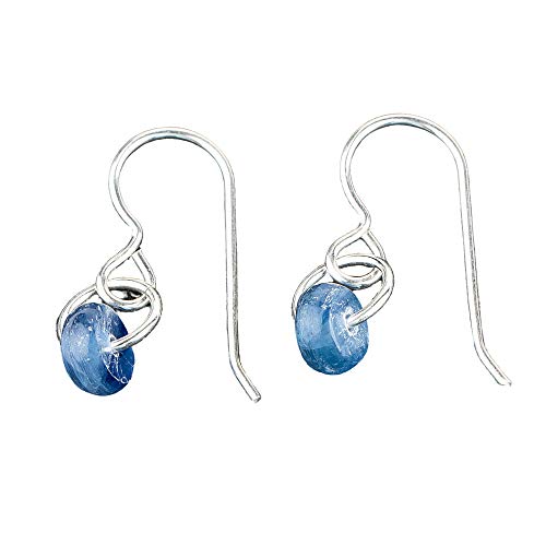 Blue Kyanite Orbit Earrings - Melanie Golden Jewelry - dangle earrings, earrings