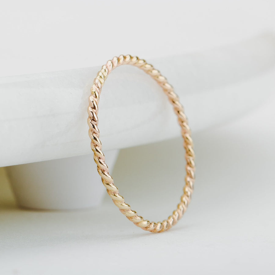 Thin Rope Stacking Ring  Gold Rings – Jewel Princess