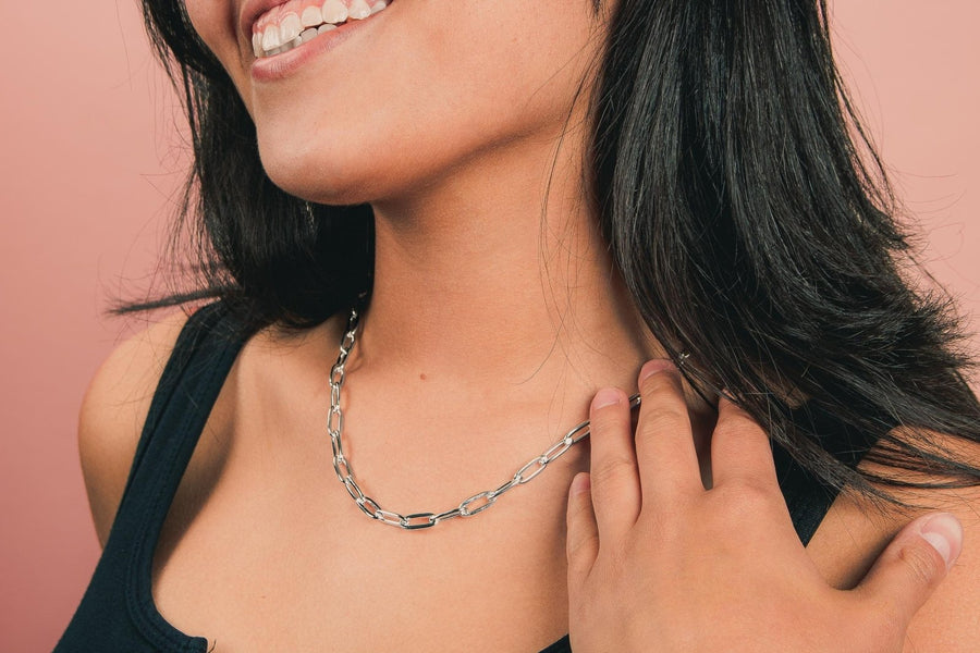 Bristol Chain Necklace - Melanie Golden Jewelry - chain necklaces, essential chains, necklace, paperclip