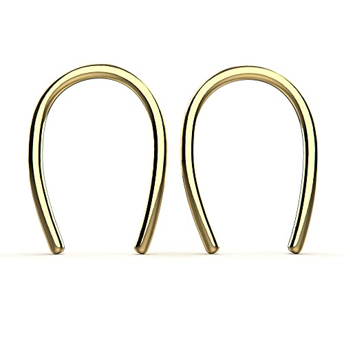 Gold horseshoe sales hoop earrings