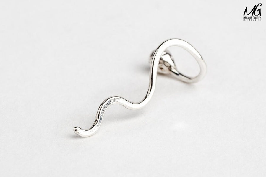 The Original Wave Cartilage Earring | 14K Solid Gold - Melanie Golden Jewelry - _badge_BESTSELLER, bestseller, cartilage earrings, earrings, piercings