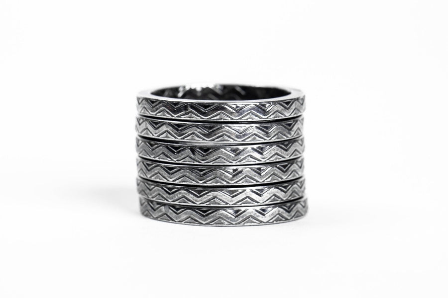 Chevron Stacking Ring - Melanie Golden Jewelry - ring size, rings, silver, stacking rings
