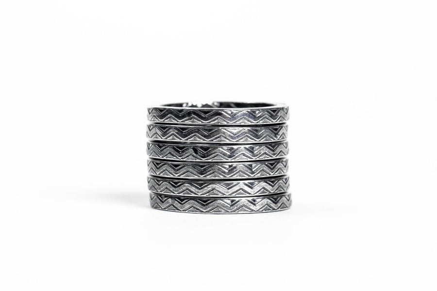 Chevron Stacking Ring - Melanie Golden Jewelry - ring size, rings, silver, stacking rings