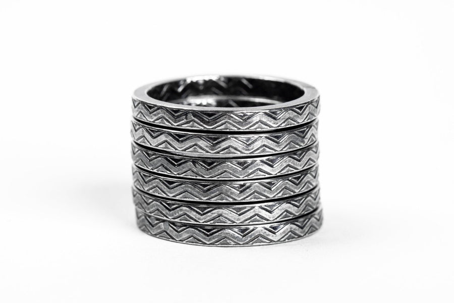 Chevron Stacking Ring - Melanie Golden Jewelry - ring size, rings, silver, stacking rings