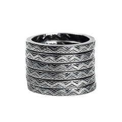 Chevron Stacking Ring - Melanie Golden Jewelry - ring size, rings, silver, stacking rings