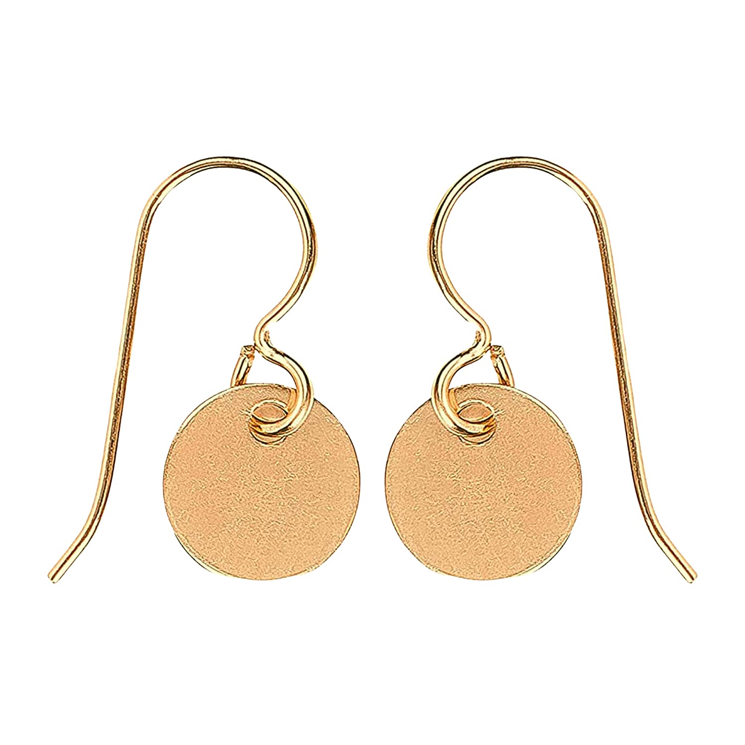 Circle Disc Dangle Earrings | Gold - Melanie Golden Jewelry - _badge_BESTSELLER, bestseller, dangle earrings, disc necklaces, drop earrings, earrings, everyday, everyday essentials, minimal, minimal jewelry, yellow, yellow gold