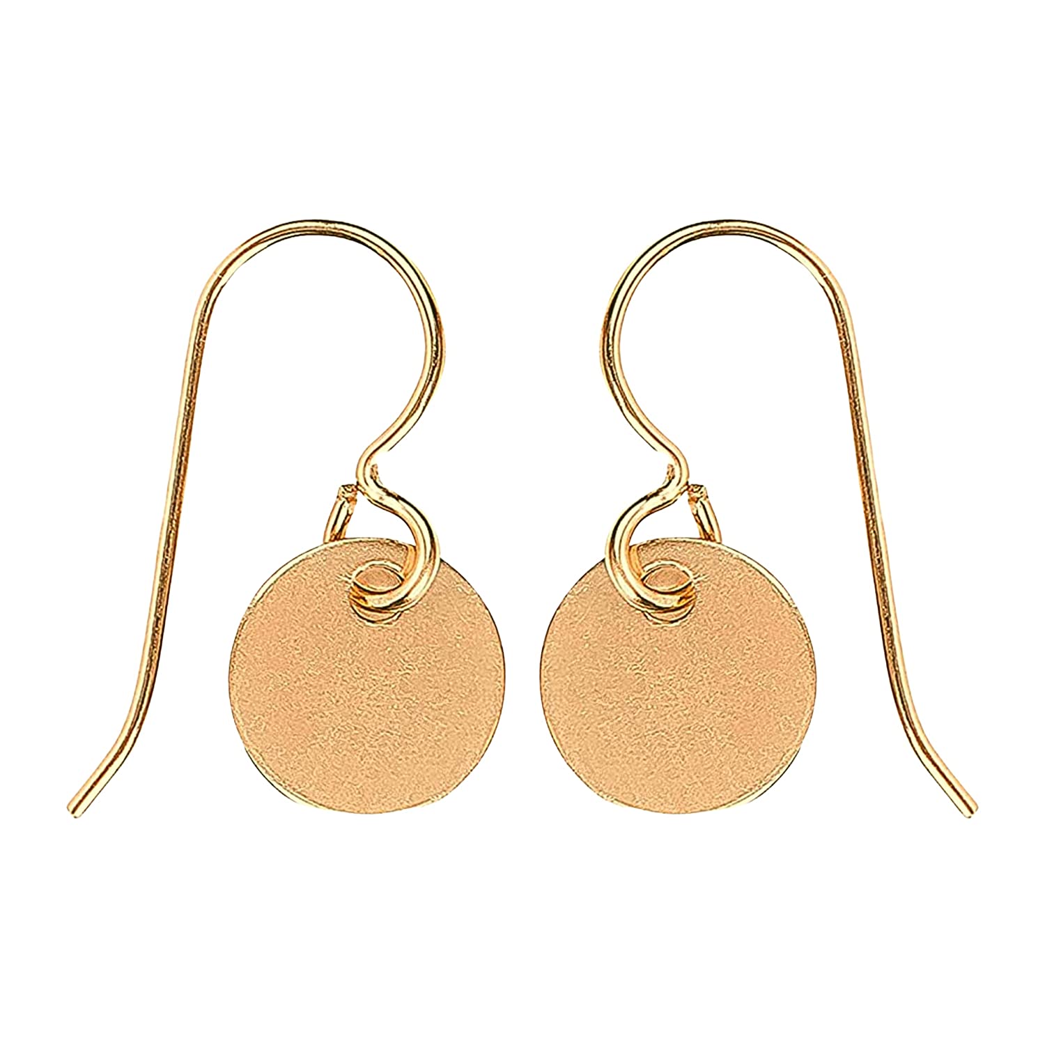 Circle Disc Dangle Earrings | Gold - Melanie Golden Jewelry - _badge_BESTSELLER, bestseller, dangle earrings, disc necklaces, drop earrings, earrings, everyday, everyday essentials, minimal, minimal jewelry, yellow, yellow gold