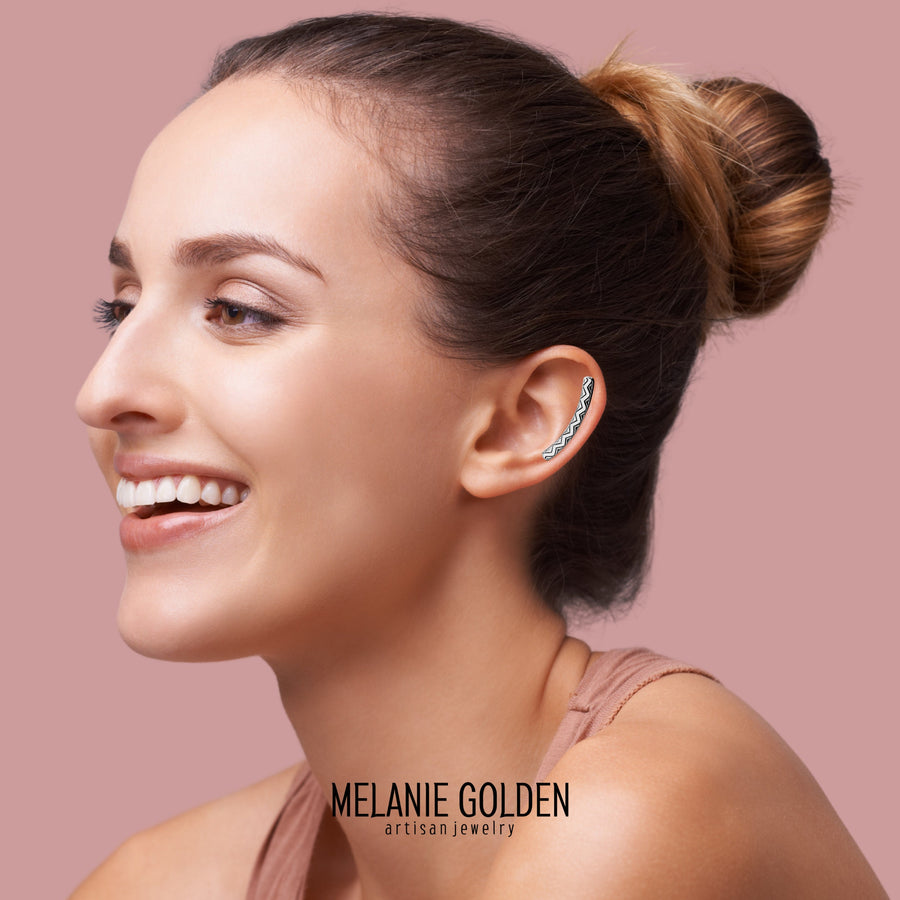 Chevron Cartilage Earring - Melanie Golden Jewelry - body jewelry, cartilage earrings, earrings, piercings, stud