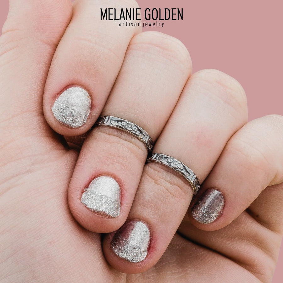 Daisy Chain Midi Ring - Melanie Golden Jewelry - flora, midi ring, ring, rings, sterling silver