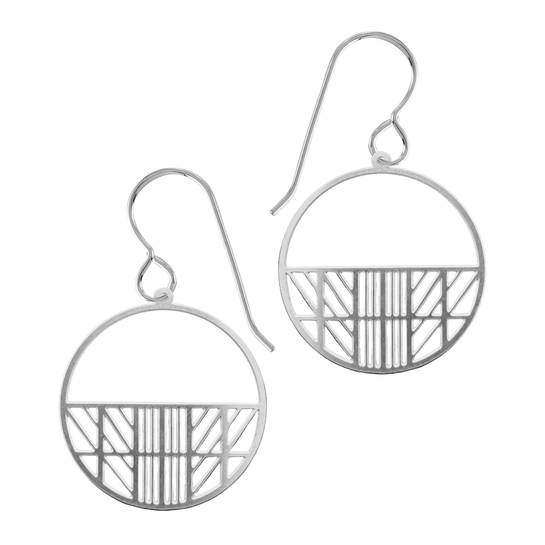 Geometric Circle Earrings - Melanie Golden Jewelry - dangle earrings, Earrings