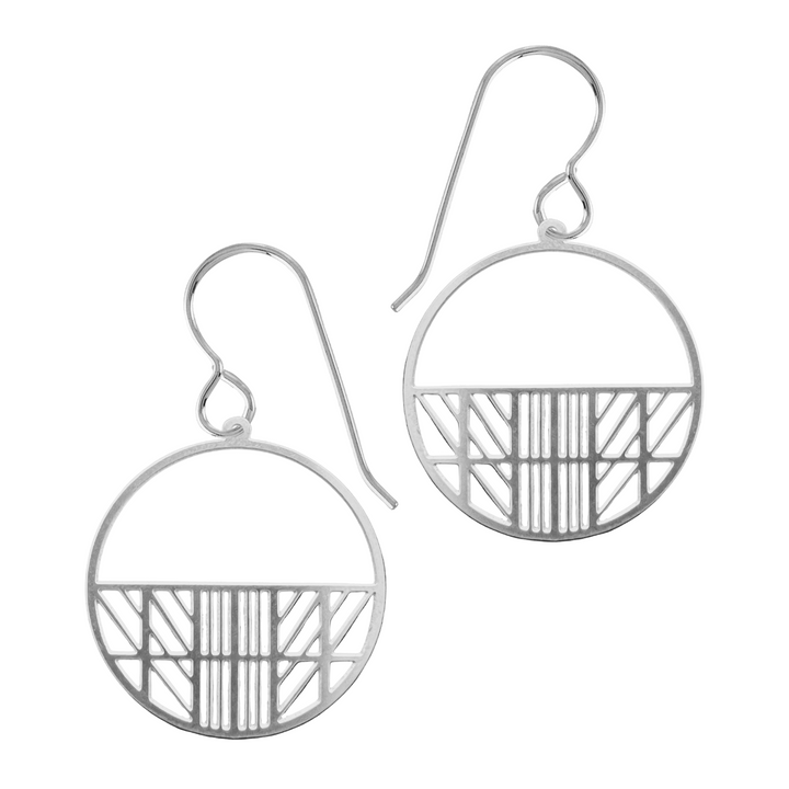 Geometric Circle Earrings - Melanie Golden Jewelry - dangle earrings, Earrings