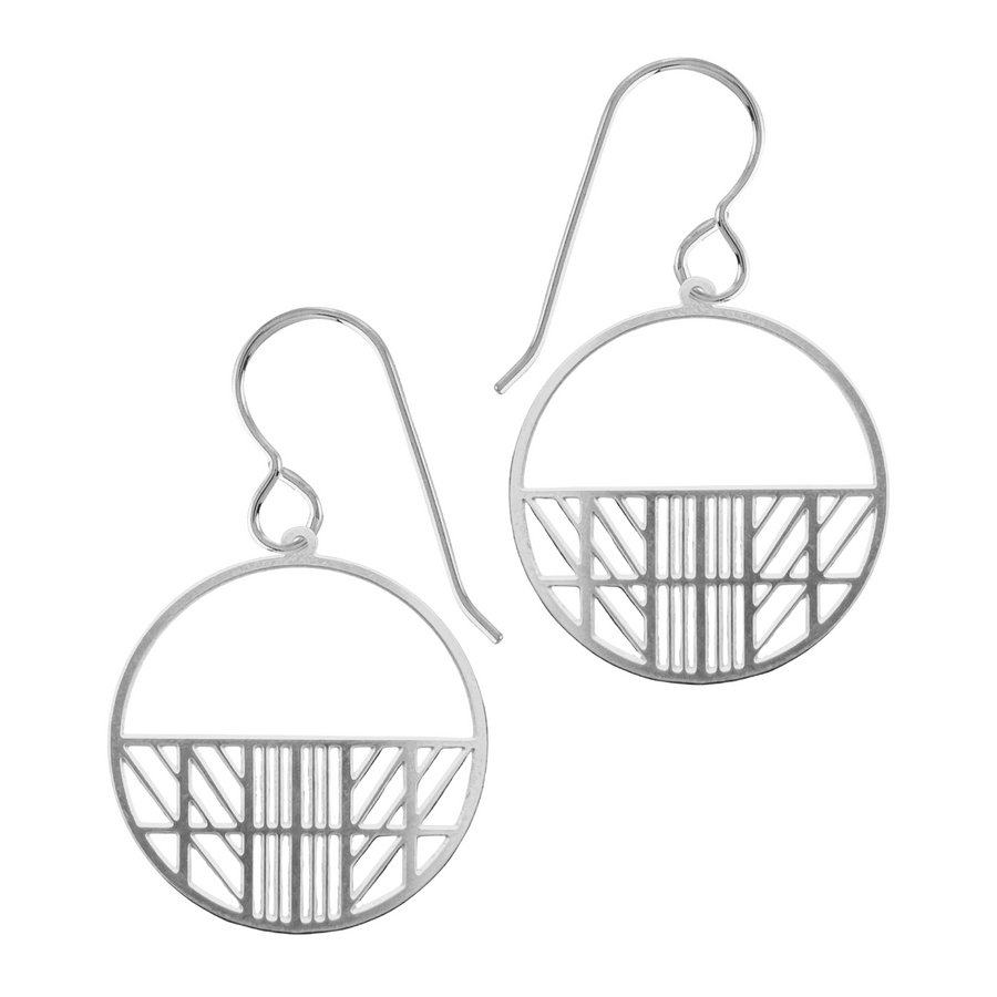 Geometric Circle Earrings - Melanie Golden Jewelry - dangle earrings, Earrings