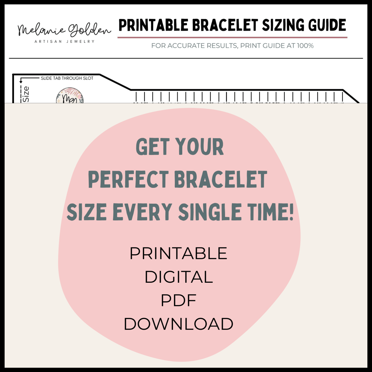 Digital Download | Printable Bracelet Sizer