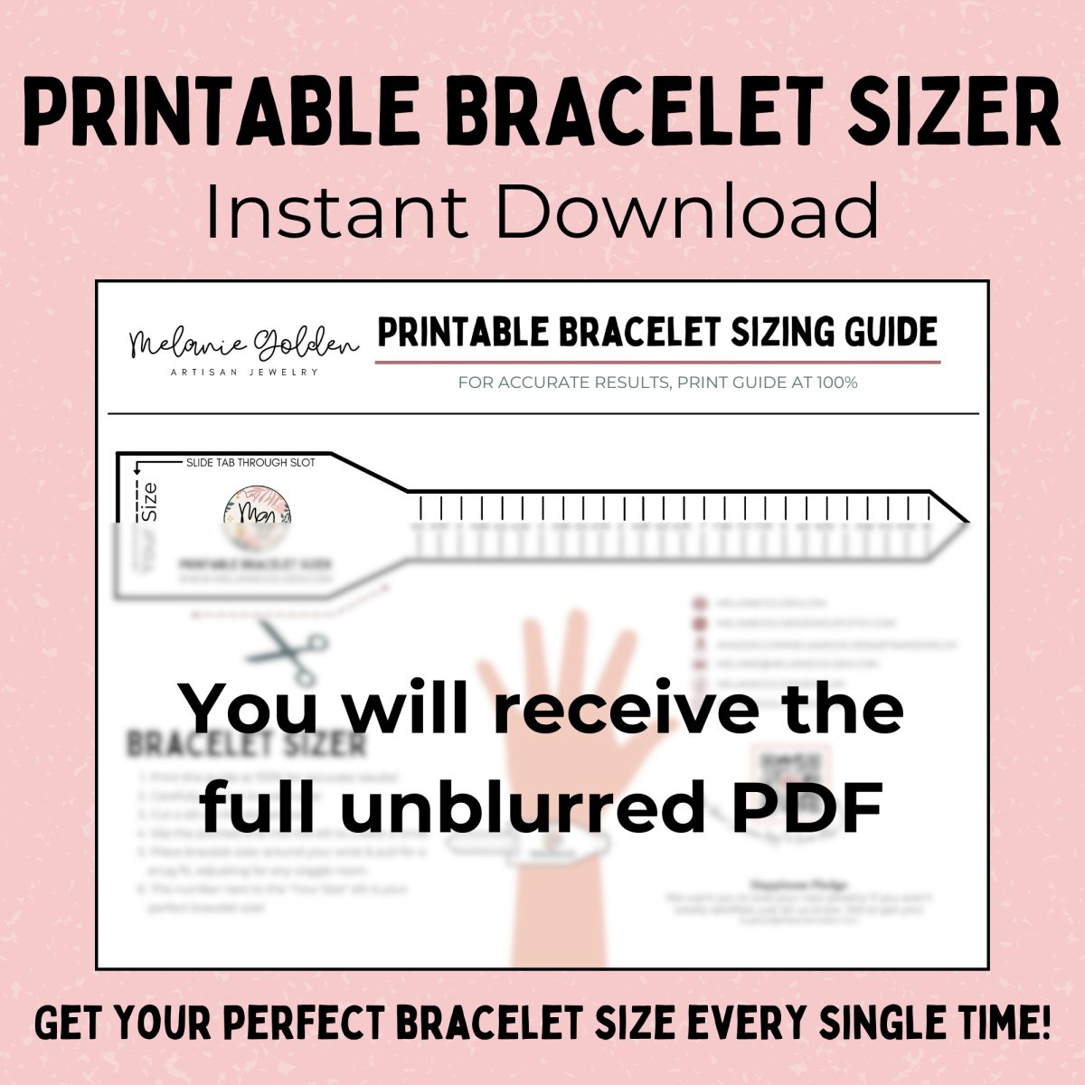 Digital Download | Printable Bracelet Sizer