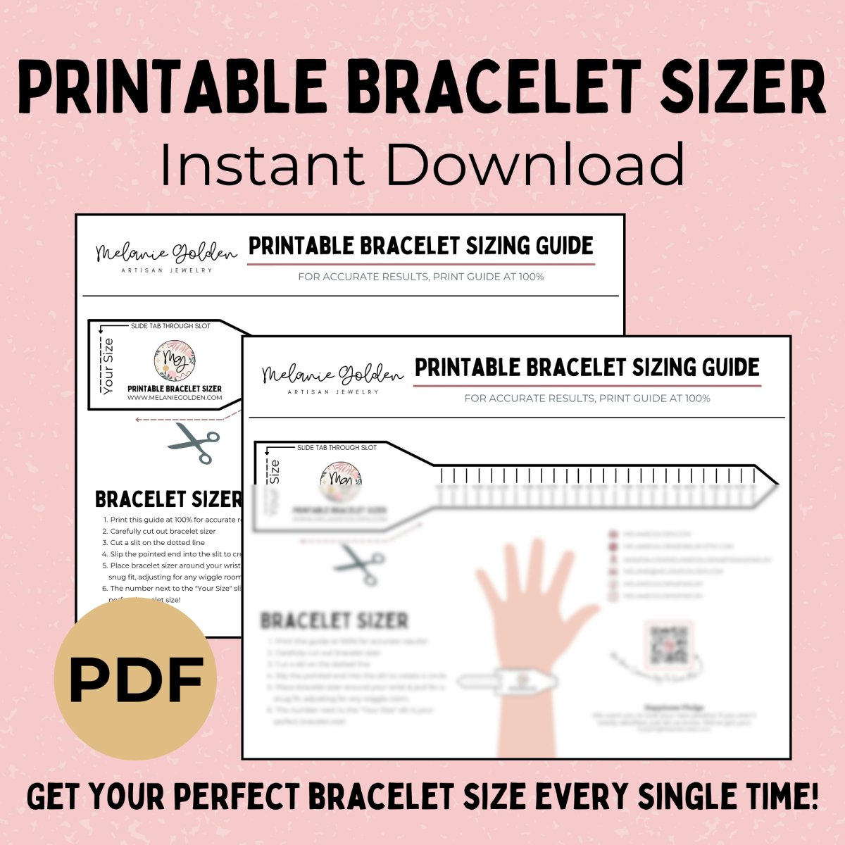 Digital Download | Printable Bracelet Sizer