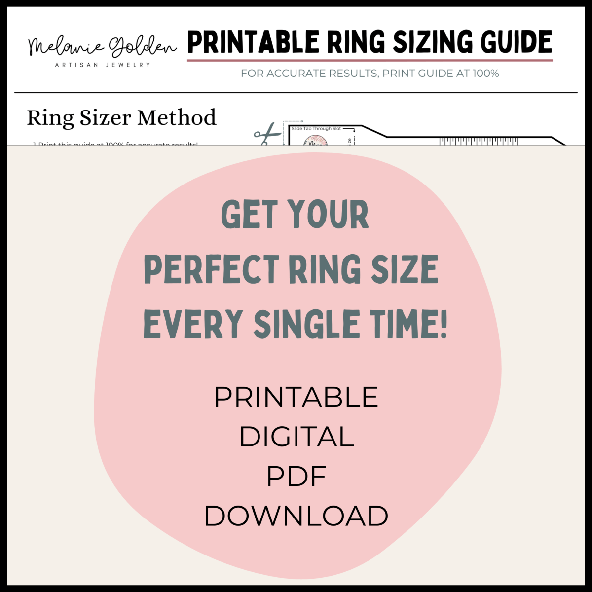 Digital Download | Printable Ring Sizer