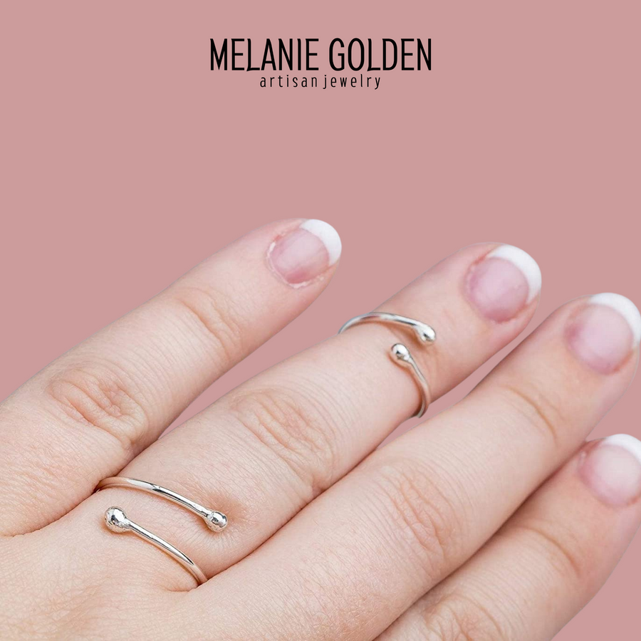 Bypass Ring - Melanie Golden Jewelry - everyday essentials, ring band, rings, silver