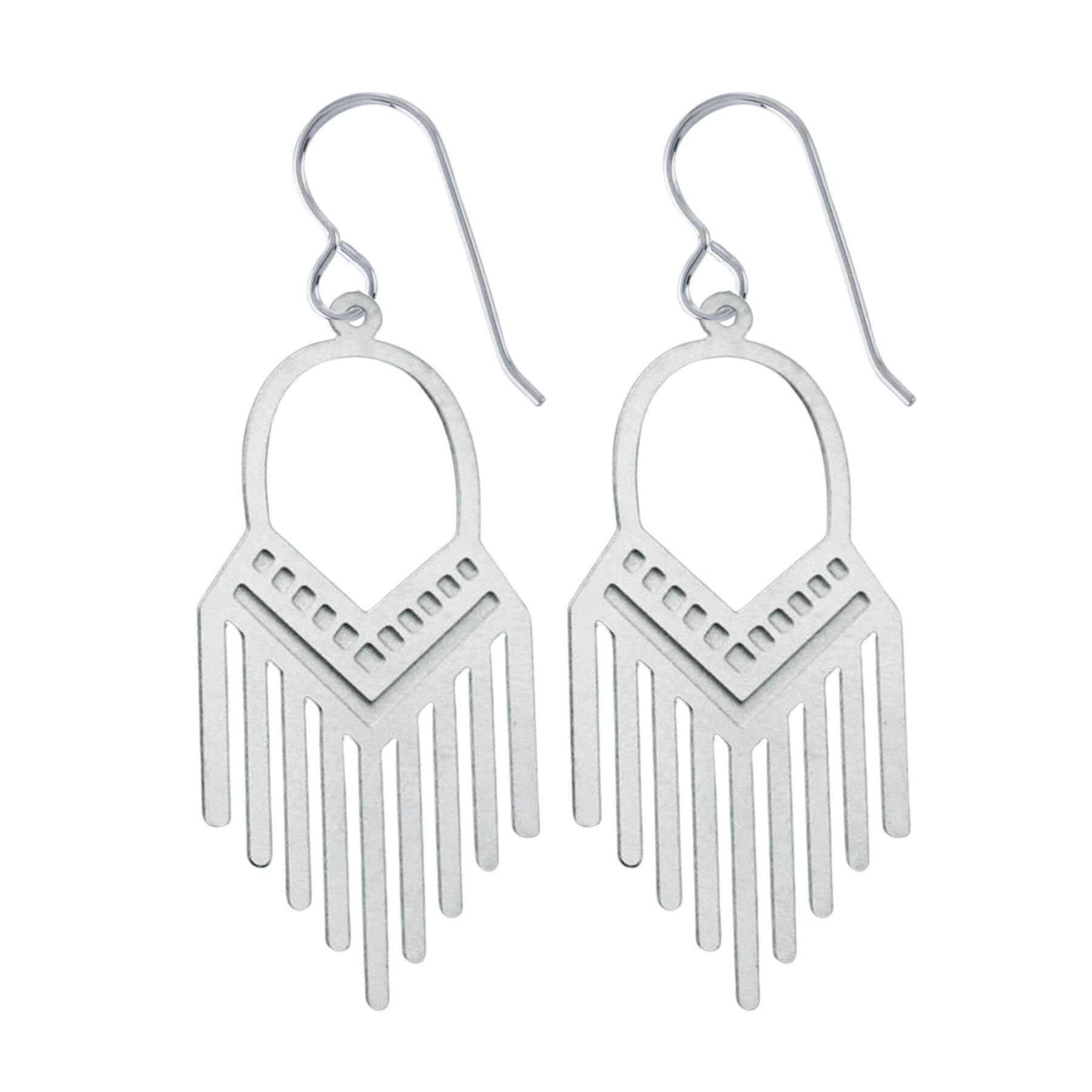 Geometric Fringe Earrings - Melanie Golden Jewelry - dangle earrings, earrings