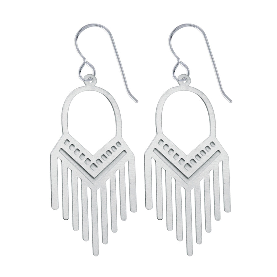 Geometric Fringe Earrings - Melanie Golden Jewelry - dangle earrings, earrings