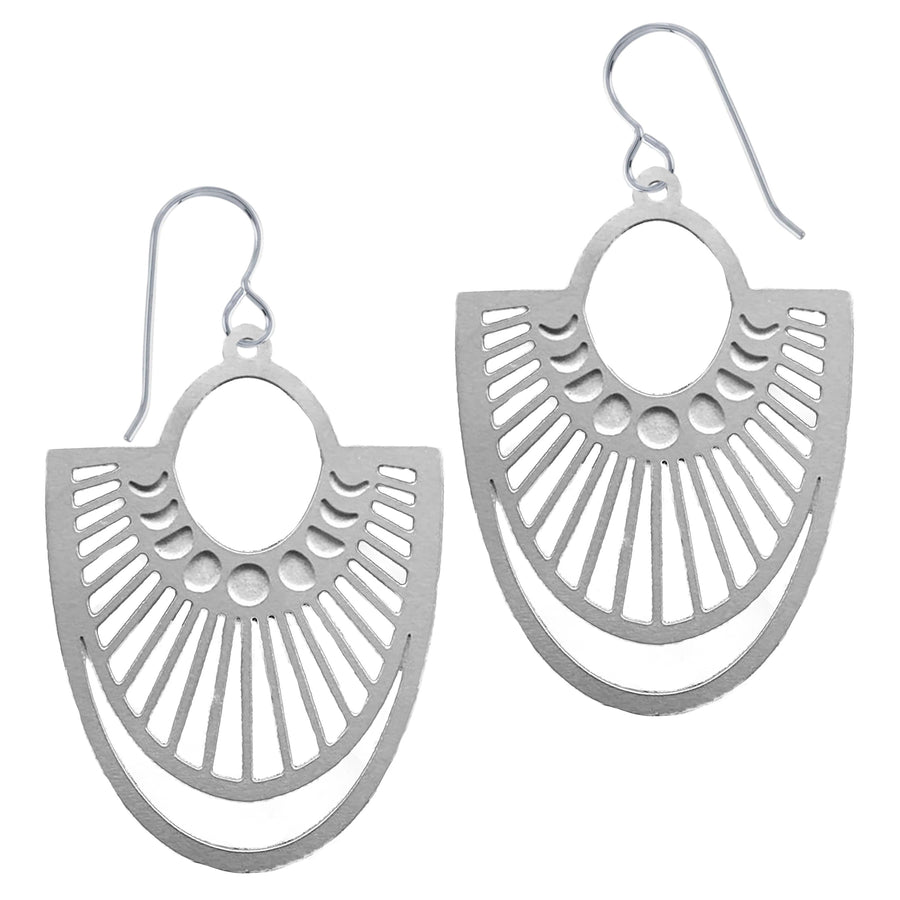 Moon Phase Fan Earrings - Melanie Golden Jewelry - dangle earrings, earrings