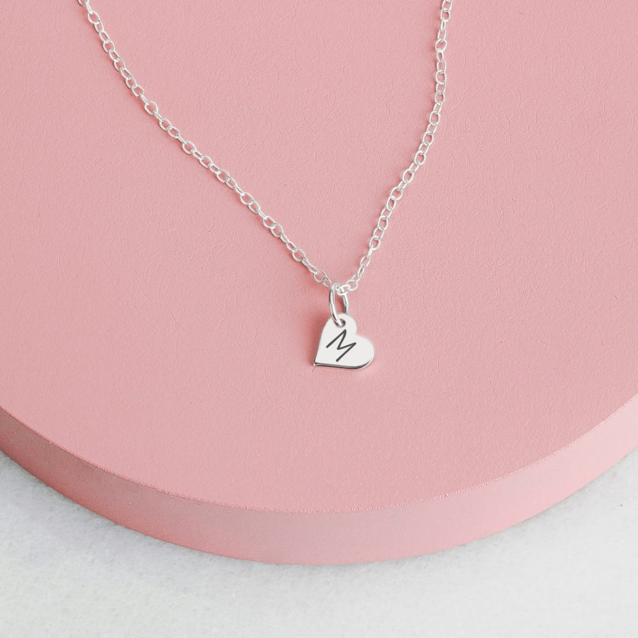 Elle Heart Necklace - Melanie Golden Jewelry - bridesmaid, disc necklaces, love, minimal necklaces, motherhood, necklace, necklaces, personalized, personalized necklaces, wedding, wedding party