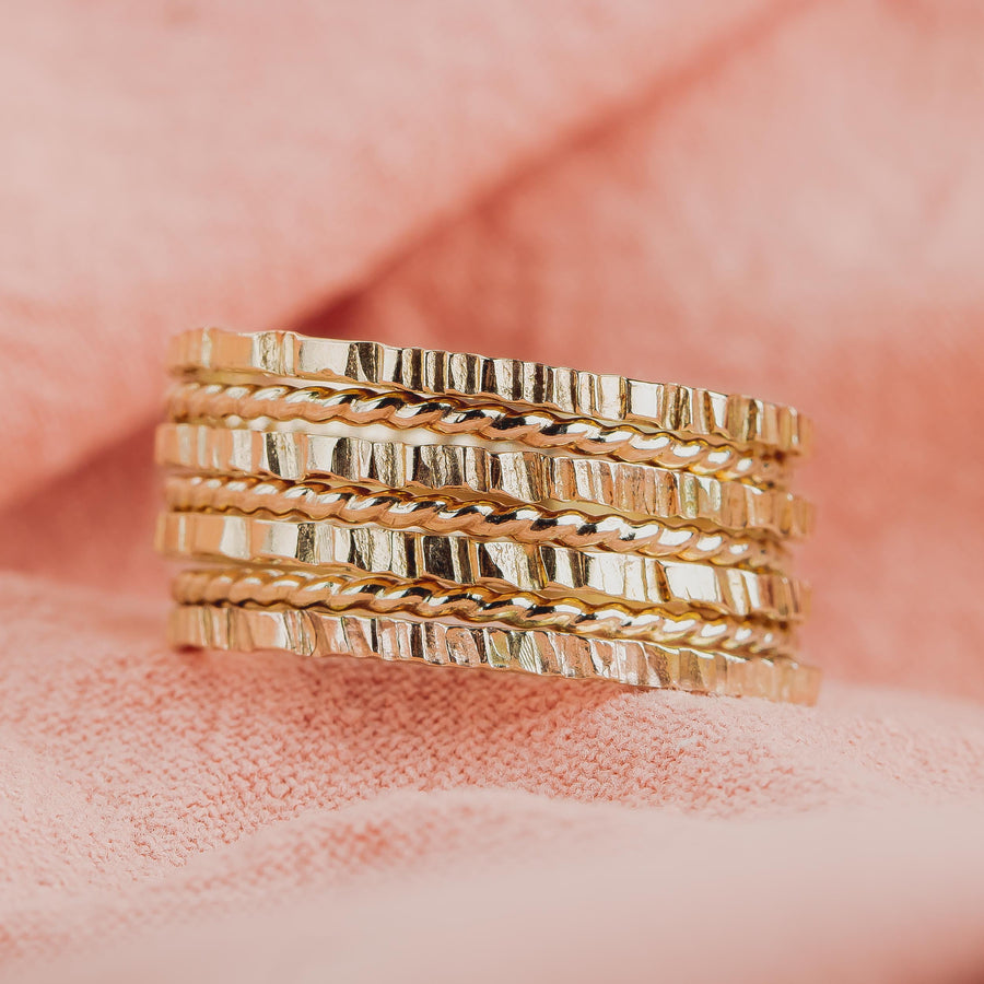 The Margo Stack - Melanie Golden Jewelry - ring-size-choice, rings, stacking rings, yellow