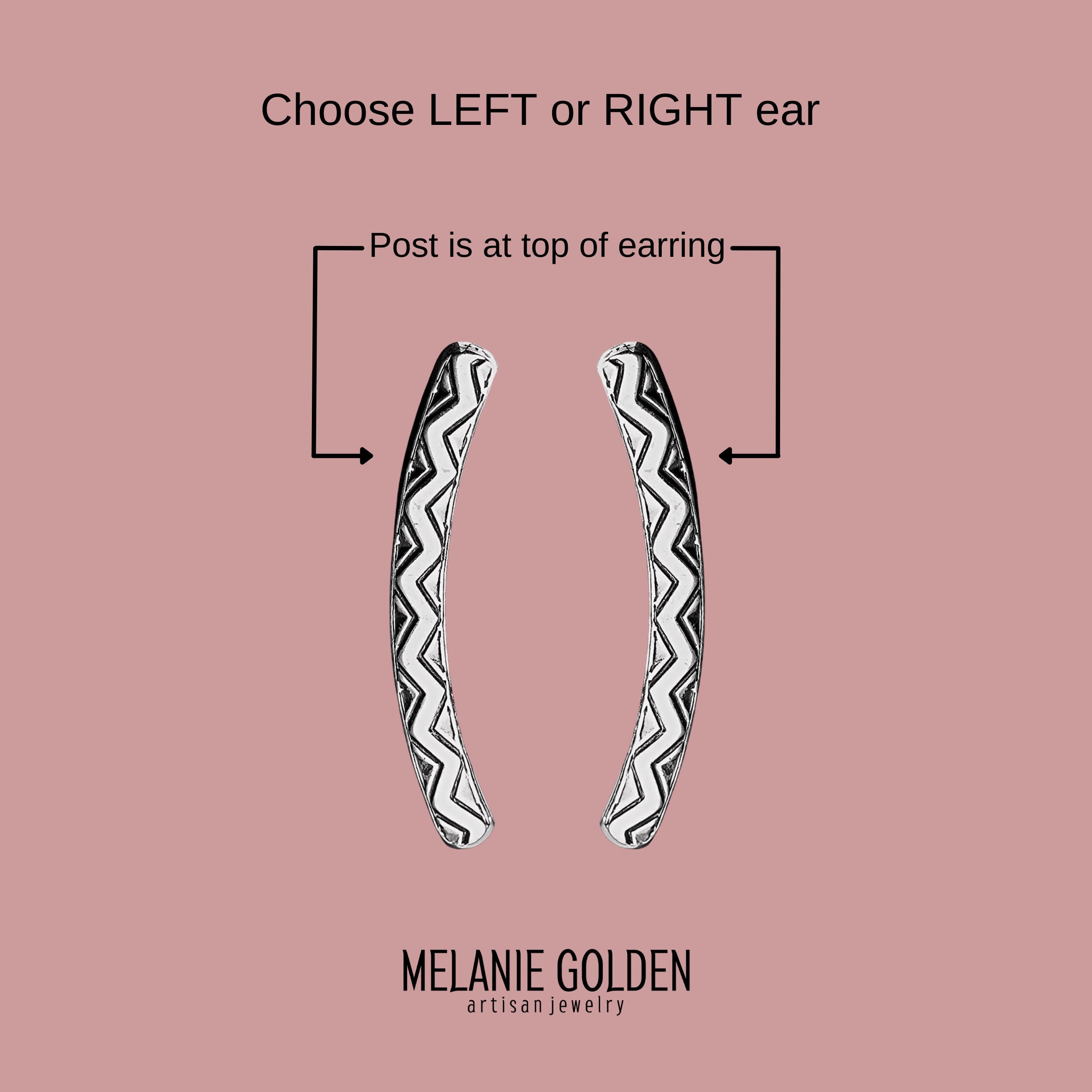 Chevron Cartilage Earring - Melanie Golden Jewelry - body jewelry, cartilage earrings, earrings, piercings, stud