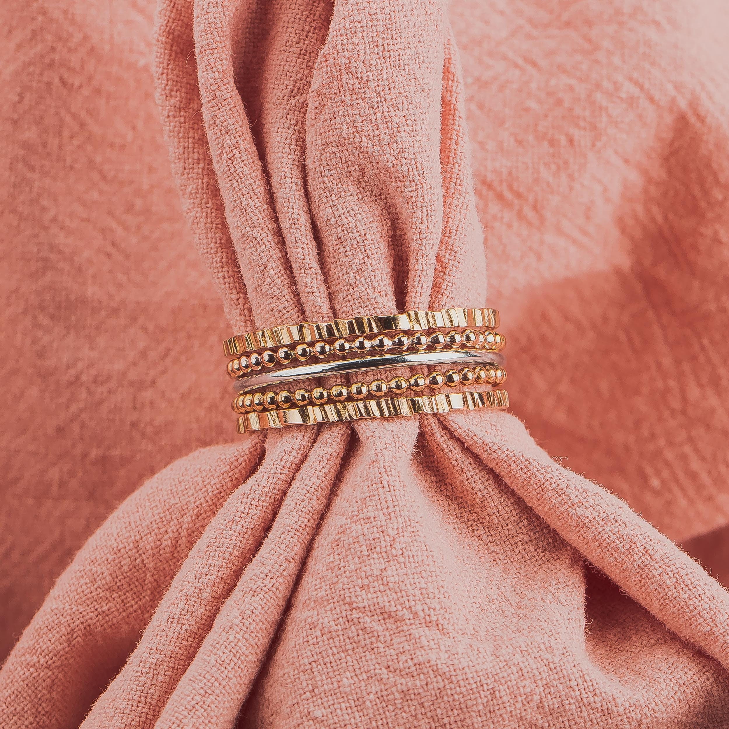 The Riley Stack - Melanie Golden Jewelry - _badge_new, everyday essentials, new, rings, stacking rings