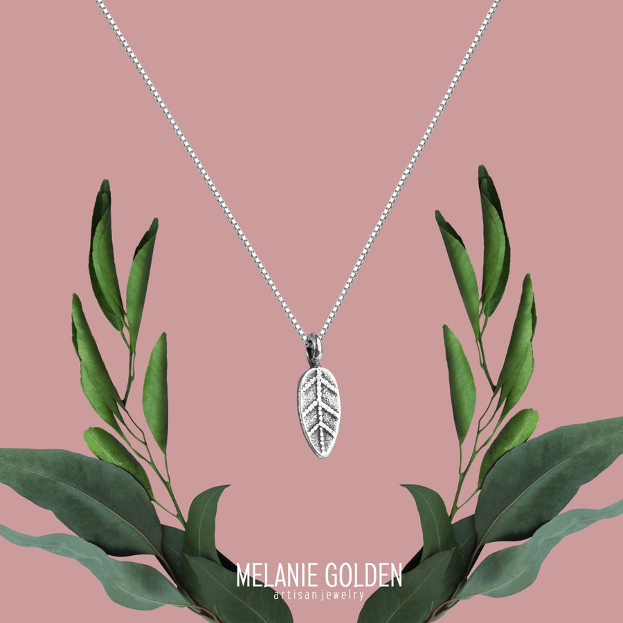 Fiscus Leaf Necklace - Melanie Golden Jewelry - everyday, flora, minimal minimal necklace, minimal necklace, necklace, necklaces