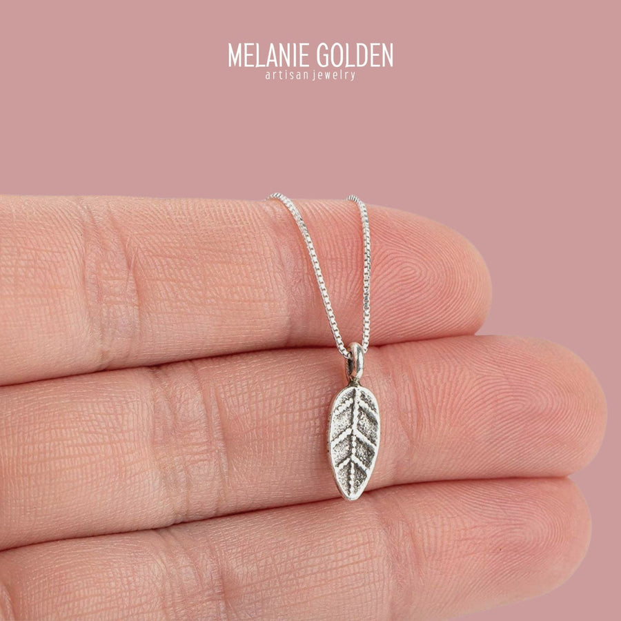 Fiscus Leaf Necklace - Melanie Golden Jewelry - everyday, flora, minimal minimal necklace, minimal necklace, necklace, necklaces