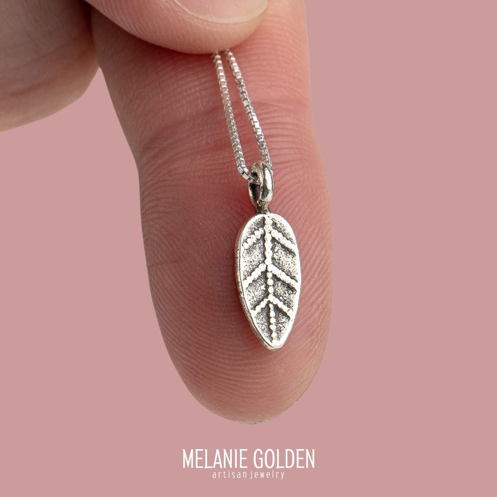 Fiscus Leaf Necklace - Melanie Golden Jewelry - everyday, flora, minimal minimal necklace, minimal necklace, necklace, necklaces